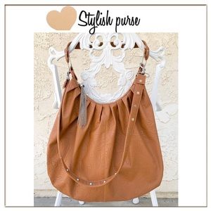 Large Tan Hobo Purse